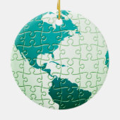 ジグソーパズルの世界のオーナメント セラミックオーナメント (裏面)