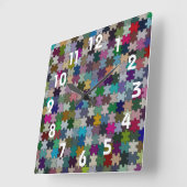 ジグソーパズルの壁時計 スクエア壁時計 (傾斜)