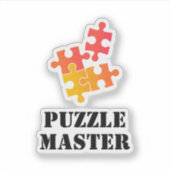 ジグソーパズルの達人 ジグソー好きのための面白い名言 シール (正面)