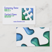 ジグソーパズルの部分の名刺 名刺 (正面/裏面)