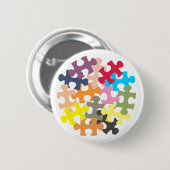 ジグソーパズルはボタンのバッジを継ぎ合わせます 缶バッジ (正面&裏面)