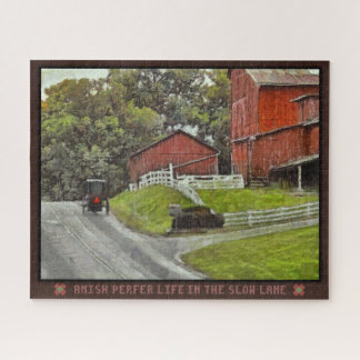 ジグソーパズルアミッシュはスローレーンでの生活を好む ジグソーパズル