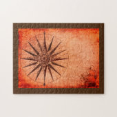 ジグソーパズルアンティークマップsepia tones ジグソーパズル (横)