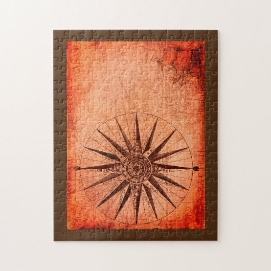 ジグソーパズルアンティークマップsepia tones ジグソーパズル (縦)