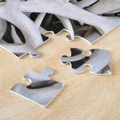 ジグソーパズルエルク〔雄ジカの〕枝角 ジグソーパズル (側面)