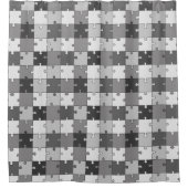 ジグソーパズルグレートーン シャワーカーテン (正面)