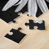 ジグソーパズルデイジー白黒フォトアート ジグソーパズル (側面)