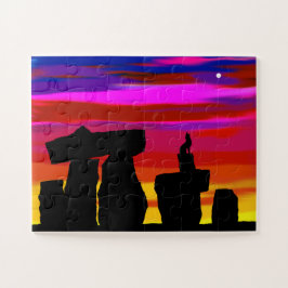 ジグソーパズルデザートサンセットw/コヨーテ ジグソーパズル