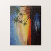 ジグソーパズルビーチサンセットバイJPDenyer ジグソーパズル (縦)