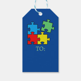 ジグソーパズルピースデザインギフトラベル ギフトタグ