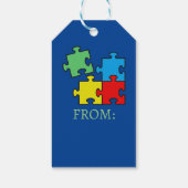 ジグソーパズルピースデザインギフトラベル ギフトタグ (裏面)