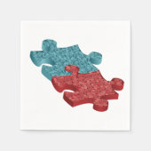 ジグソーパズルピース スタンダードカクテルナプキン (正面)