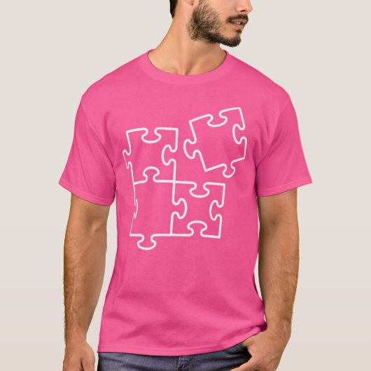ジグソーパズルピース Tシャツ (正面)