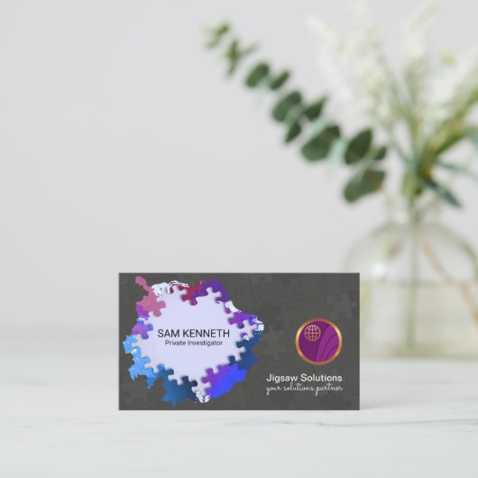 ジグソーパズルライト私立探偵の破烈 名刺 (スタンド正面)