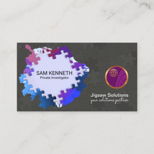 ジグソーパズルライト私立探偵の破烈 名刺 (正面)