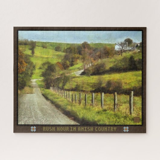 ジグソーパズルラッシュアワーインアミッシュカントリー ジグソーパズル (横)