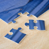 ジグソーパズル上で動く水の青い滴 ジグソーパズル (側面)