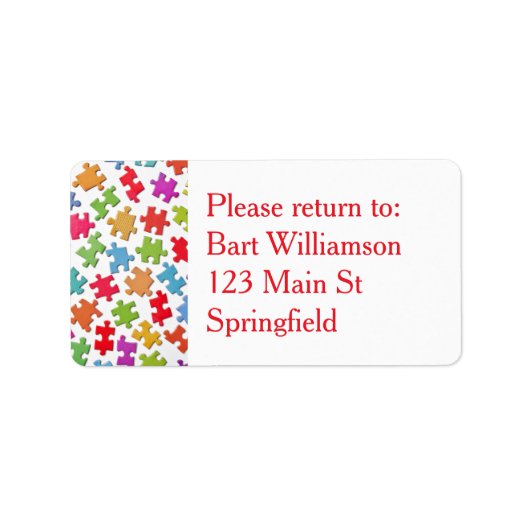 ジグソーパズル交換Meに戻るラベルシール ラベル (正面)