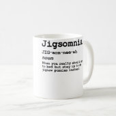 ジグソーパズル好きのための定義：ジグソムニア コーヒーマグカップ (正面右)