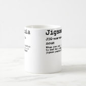 ジグソーパズル好きのための定義：ジグソムニア コーヒーマグカップ (中央)