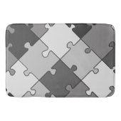 ジグソーパズル対角グラフィカルグレートーン バスマット (正面)