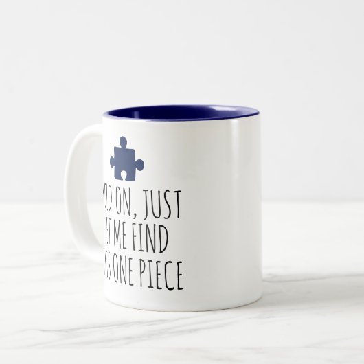 ジグソーパズル恋人Gif私はこの1つの作品を見つけることができる ツートーンマグカップ (正面左)