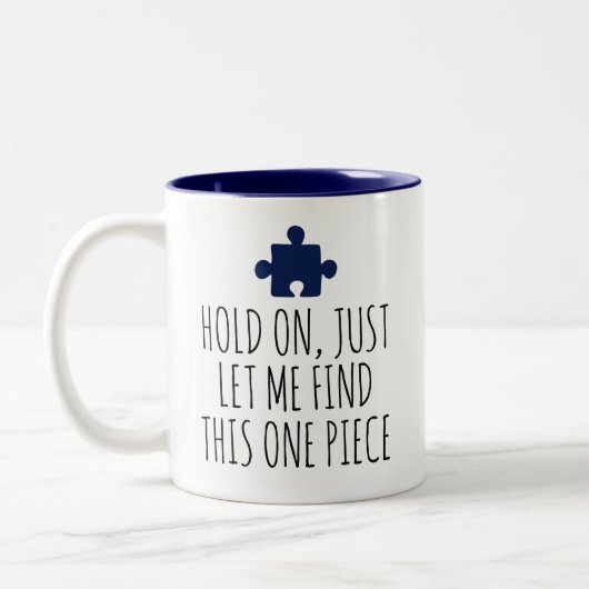 ジグソーパズル恋人Gif私はこの1つの作品を見つけることができる ツートーンマグカップ (左)