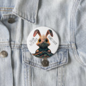 ジグソーパズル愛好家とウサギ愛好家 缶バッジ (インサイチュ)