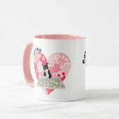 ジグソーパズル愛好家と猫好き マグカップ (正面左)