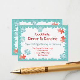 ジグソーパズル披露宴エンクロージャカード挿入 エンクロージャーカード