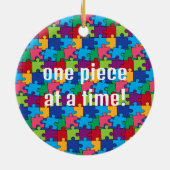 ジグソーパズル片セラミックオーナメント セラミックオーナメント (裏面)