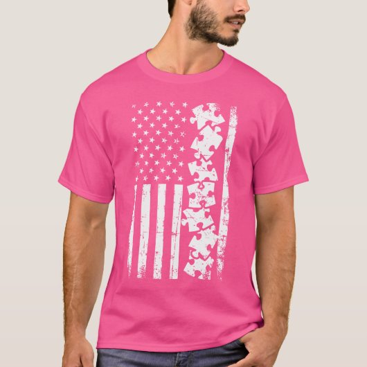ジグソーパズル アメリカ Tシャツ (正面)