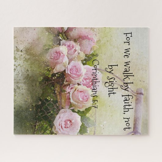 ジグソーパズル、ギフトボックス付き、信仰によって歩く ジグソーパズル (横)