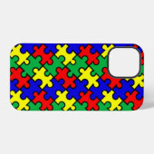 ジグソーパズル シームレス パターン iPhoneケース (裏面横)