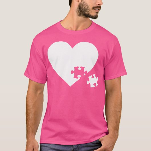 ジグソーパズル ハート Tシャツ (正面)