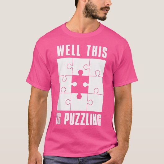 ジグソーパズル 面白いパズル まあ、これは困った Tシャツ (正面)