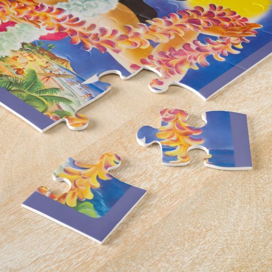 ジグソーパズル- 7ヴィンテージ旅行ポスターコラージュ ジグソーパズル (側面)