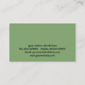 ジグソーピースの名刺を持つ亀 名刺 (裏面)