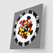 ジグソーピース4 スクエア壁時計 (傾斜)