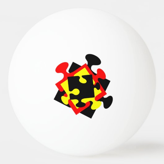 ジグソーピース4 卓球ボール (正面)