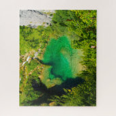 ジグソープリヴィーサー湖クロアチア。 ジグソーパズル (縦)