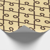 ジグソーベージチョコレートパタミニマルーン ラッピングペーパー (角)