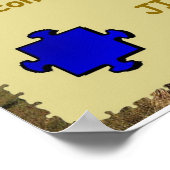 ジグソーホール標識 ポスター (角)