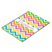 ジグパーソナライズされたザグチャボカラフルン白 ノートブック (左側)