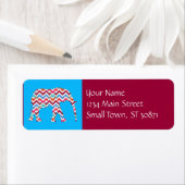 ジグファンキーザグシェブロンエレファントオンティール(緑がかった色)ブルー ラベル (インサイチュ)