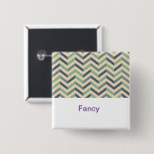 ジグファンシーザグパターンボタン | 幾何スタイリッシュA 缶バッジ (正面&裏面)