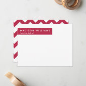 ジグミニマルグスタイリッシュトレンディーモダンノートカード ノートカード (正面/裏面インサイチュ)