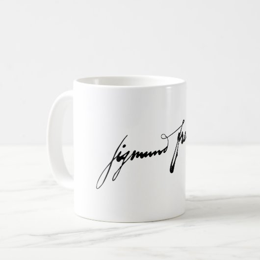 ジグムントフロイトのサイン コーヒーマグカップ (正面左)