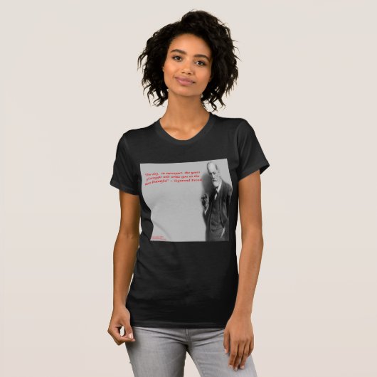 ジグムントフロイト有名な"苦闘"の引用 Tシャツ (正面フル)