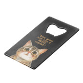 ジグムント・フロイト 猫の名言 クレジットカード栓抜き (正面アングル)